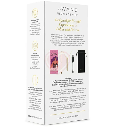 Вибратор-кулон Le Wand Vibrating Necklace Gold золотой фото 9