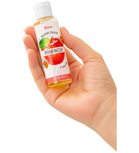 Масло для массажа Yovee Пряный массаж с ароматом яблока и корицы 50 мл фото 2