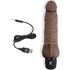 Реалистичный вибратор с клиторальным стимулятором PowerCocks коричневый фото 6