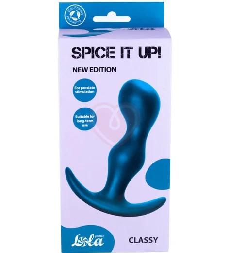 Анальная пробка Spice It Up Classy синяя фото 2