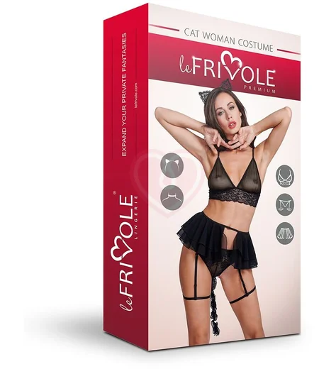 Комплект Игривой кошечки чёрный фото 6