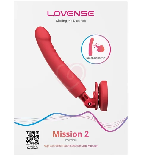 Вибратор на присоске реагирующий на движение Lovense Mission 2 красный фото 3