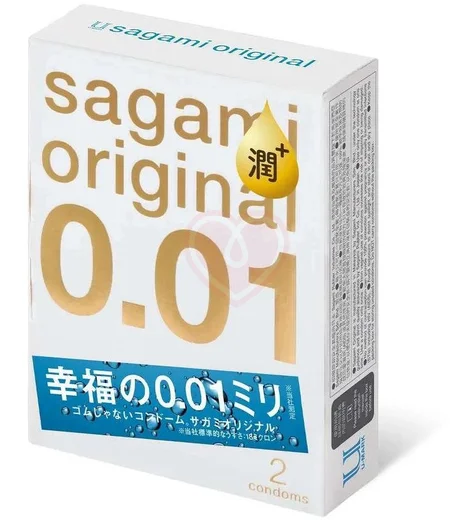 Полиуретановые презервативы Sagami Original 001 Extra Lub с увеличенным количеством смазки 2 шт фото 2