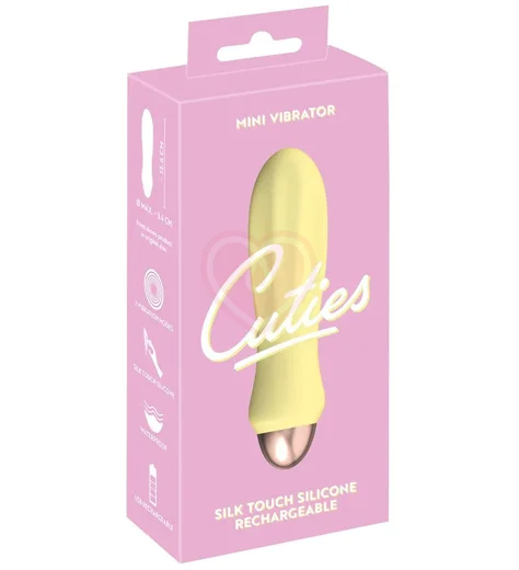 Нежный мини-вибратор Cuties жёлтый фото 5