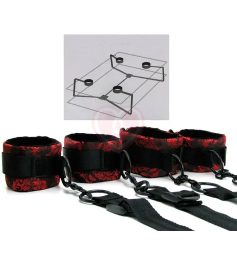 Комплект для бондажа в постели Scandal Bed Restraint атласный фото 2