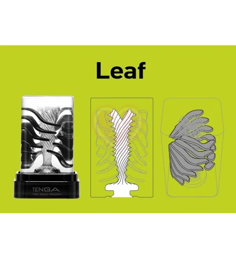 Мягкий мастурбатор с рёбрышками Tenga Crysta Leaf прозрачный фото 3