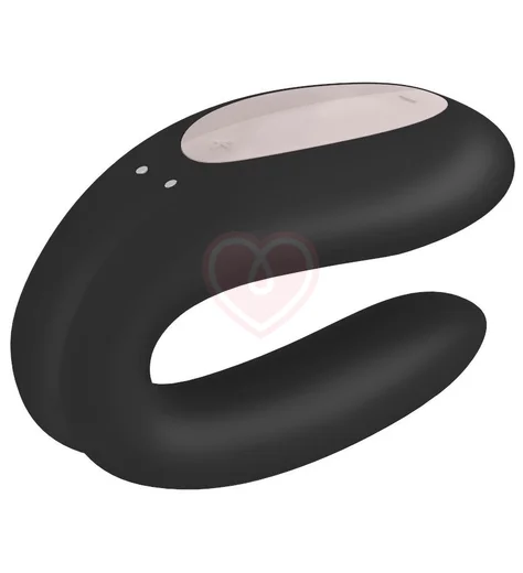 Вибратор для пар с управлением от приложения Satisfyer Double Joy чёрный фото 3