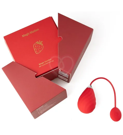 Виброяйцо с управлением от приложения Magic Sundae красное фото 3