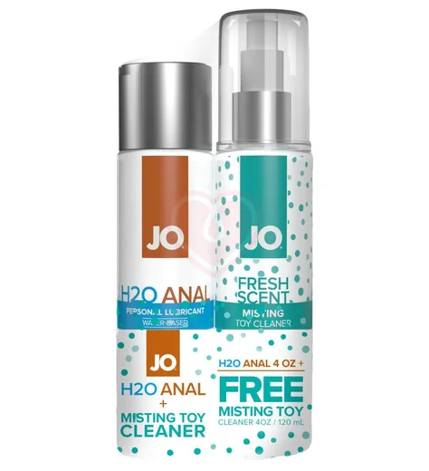 Набор из лубриканта System JO Anal H2O и очистителя для игрушек Misting Toy Cleaner фото 2