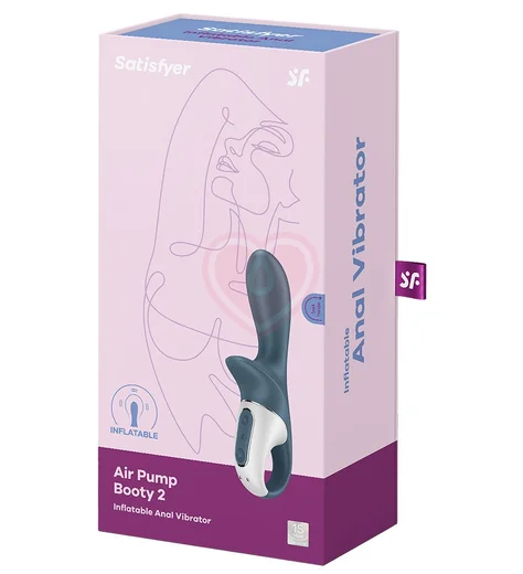Анальный расширяемый вибратор Satisfyer Air Pump Booty 2 серый фото 2