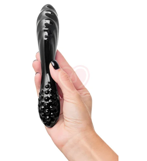 Двухсторонний стеклянный фаллоимитатор Satisfyer Dazzling Crystal 1 черный фото 5