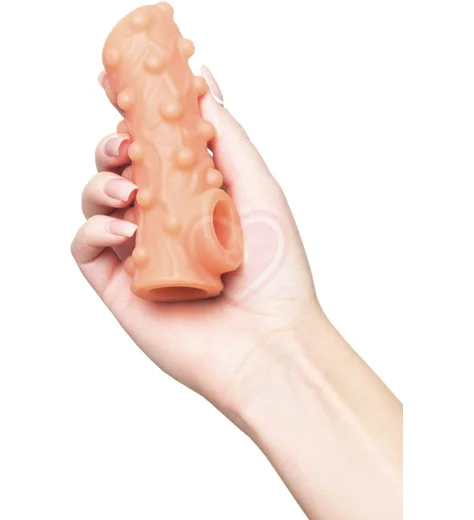 Насадка с открытой головкой и бугорками Kokos Nude Sleeve NS003-M фото 2