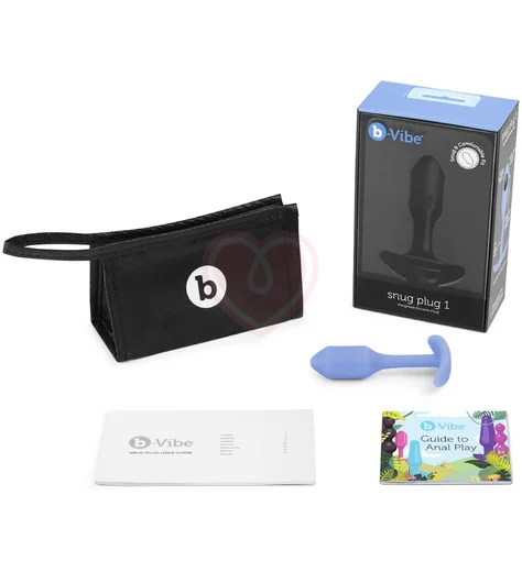 Утяжелённая анальная пробка для ношения b-Vibe Snug Plug 1 мини сиреневая фото 5