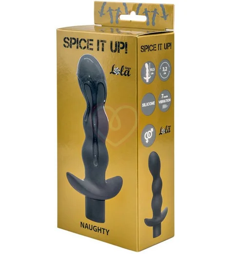 Анальный стимулятор c вибрацией Spice It Up Naughty серый фото 3