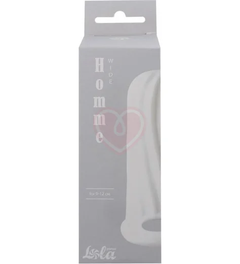 Насадка для увеличения диаметра с двусторонним рельефом Homme Wide для 9-12 см белая фото 2