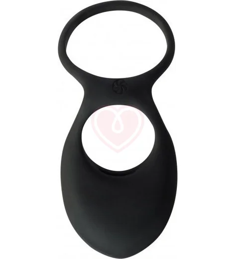 Двойное эрекционное кольцо с вибрацией Pure Passion Daydream чёрное фото 3