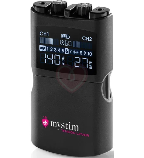 Электростимулятор Mystim Tension Lover 2 с цифровым управлением чёрный фото 2