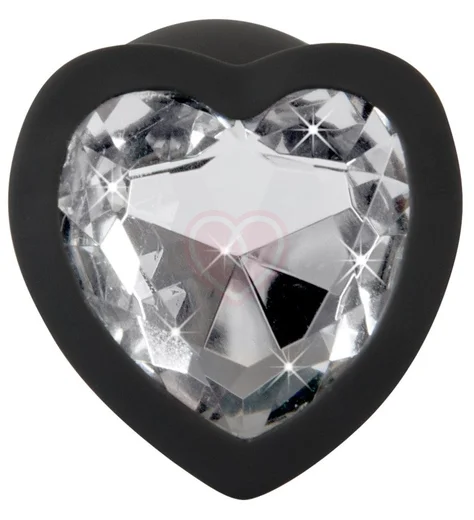 Анальная пробка You2Toys с прозрачным кристаллом-сердечко фото 3