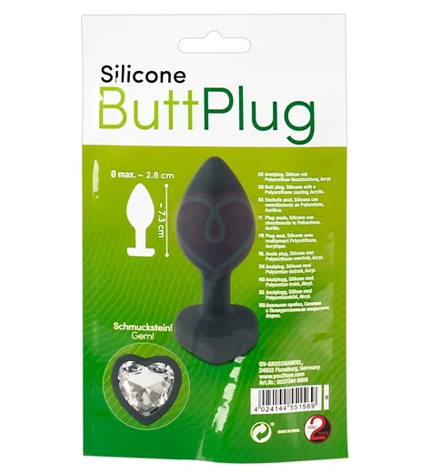 Анальная пробка You2Toys с прозрачным кристаллом-сердечко фото 5