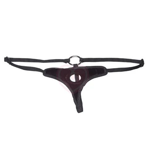 Бархатный пояс для страпона Black Velvet Bikini Strap-On фото 3