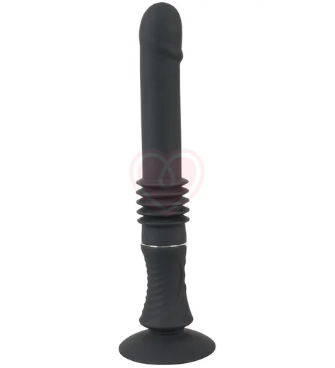 Вибратор с пульсацией на присоске Portable Fucking Machine чёрный фото 2