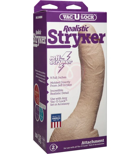 Насадка-фаллоимитатор Vac-U-Lock Realistic Stryker 19 см телесный фото 2