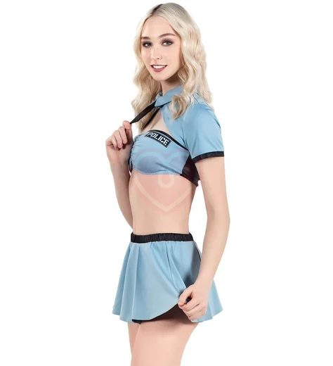 Нижняя часть костюма полицейской пышная юбка Pecado BDSM голубая фото 3