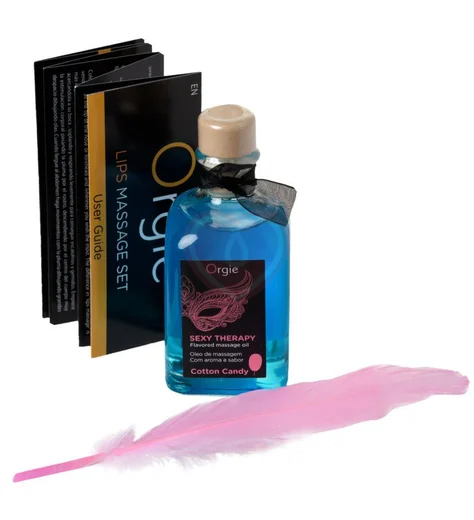 Масло для оральных ласк Orgie Lips Massage Set со вкусом сахарной ваты 100 мл фото 3