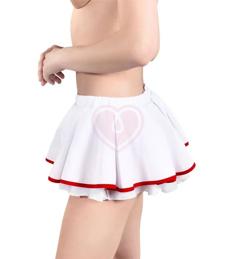 Нижняя часть костюма медсестры юбка Pecado BDSM белая фото 6