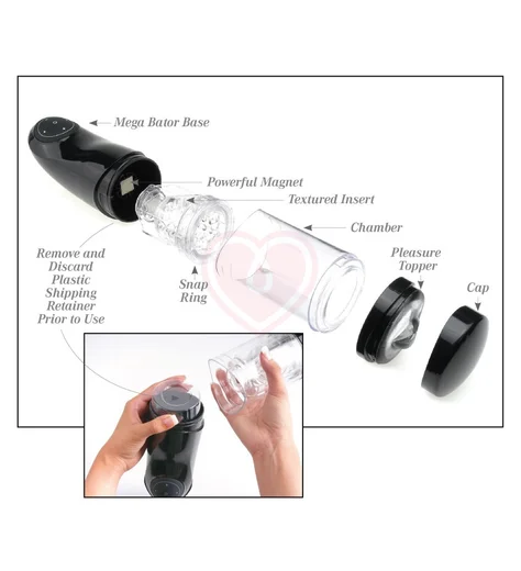 Автоматический мастурбатор-вагина с держателем Mega-Bator Pussy белый фото 6