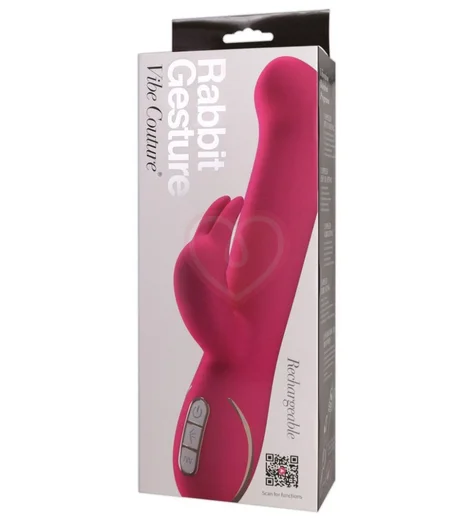 Вибратор с вращающейся головкой Rabbit Gesture розовый фото 2