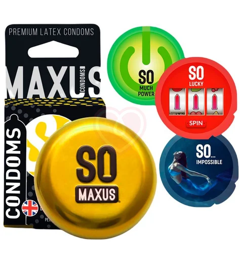 Презервативы с точками и рёбрами Maxus Special 3 шт с кейсом фото 2
