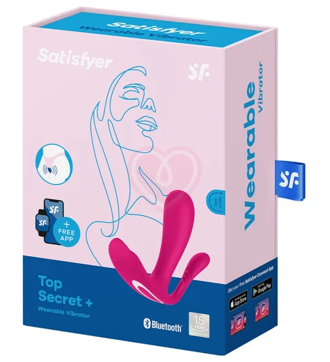 Вибратор с двумя кончиками Satisfyer Top Secret+ для ношения розовый фото 2