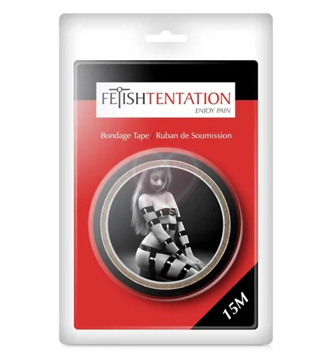 Скотч для бондажа Fetish Tentation 15 м чёрный фото 2