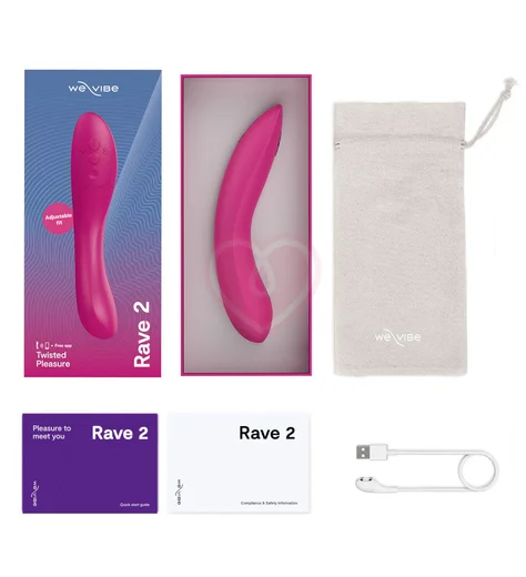 Вибратор для зоны G We-Vibe Rave 2 с управлением от приложения розовый фото 5