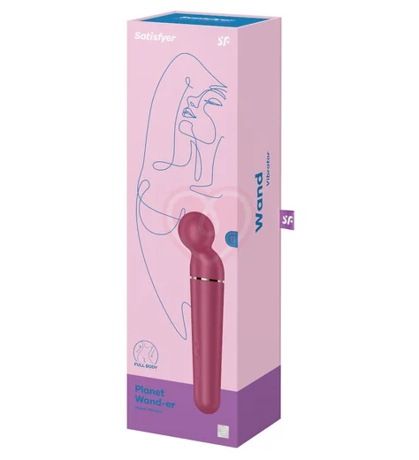 Вибромассажёр Satisfyer Planet Wand-er бордовый фото 5