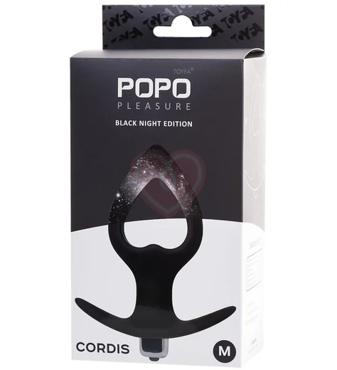 Анальная пробка расширитель с вибрацией Popo Pleasure by Toyfa Cordis M чёрная фото 6