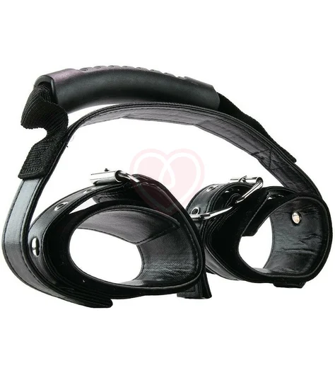 Наручники Ouch! Adjustable Leather Handcuffs чёрные фото 3
