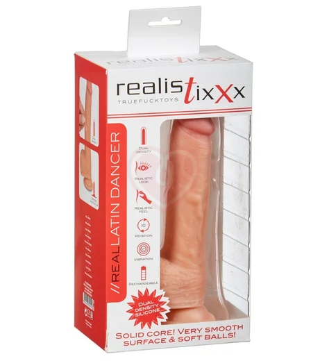 Реалистичный вибратор с ротацией Latin Dancer телесный фото 2