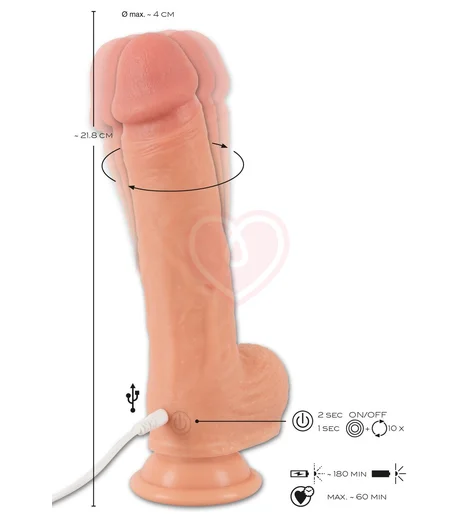 Реалистичный вибратор с ротацией Latin Dancer телесный фото 4