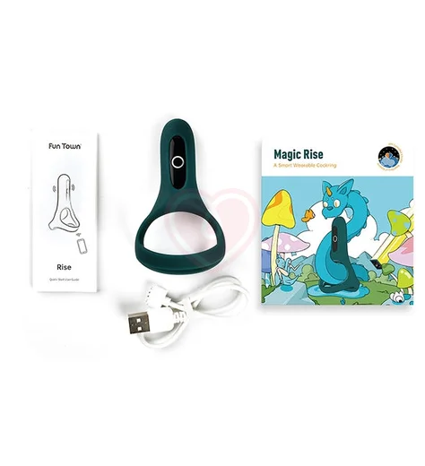 Двойное виброкольцо Magic Motion Rise тёмно-зелёное фото 6