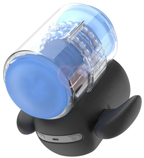 Робот-мастурбатор с массажными бусинами Amovibe Black Knight Massaging Beads фото 4