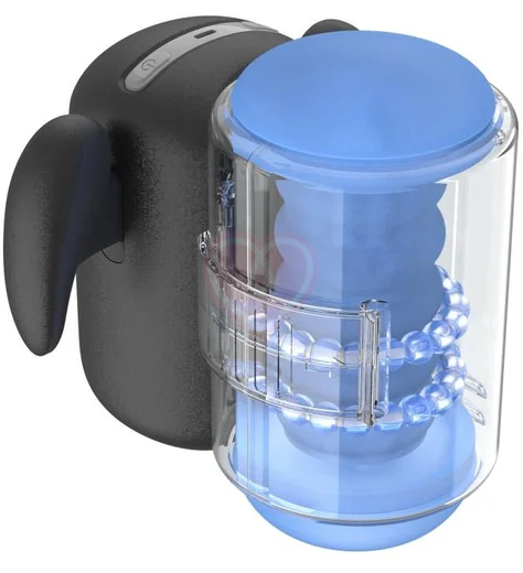 Робот-мастурбатор с массажными бусинами Amovibe Black Knight Massaging Beads фото 9