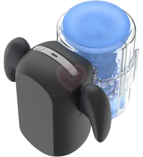 Робот-мастурбатор с массажными бусинами Amovibe Black Knight Massaging Beads фото 10