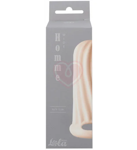Насадка для увеличения диаметра с двусторонним рельефом Homme Wide для 9-12 см телесная фото 2