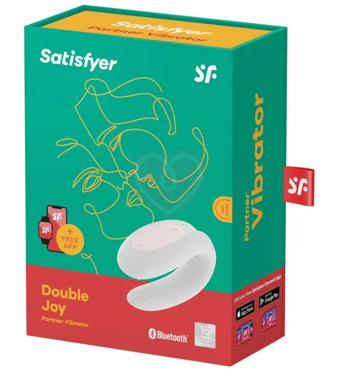 Вибратор для пар с управлением от приложения Satisfyer Double Joy белый фото 2