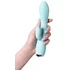Вибратор с клиторальным стимулятором и язычком Jos Milo бирюзовый фото 4