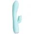 Вибратор с клиторальным стимулятором и язычком Jos Milo бирюзовый фото 7