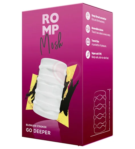 Мягкий мастурбатор Romp Mosh с двумя рельефами фото 6