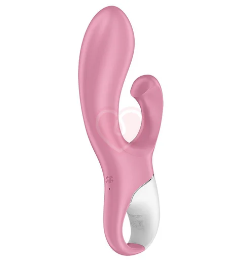 Расширяющийся вибратор с клиторальным стимулятором Satisfyer Air Pump Bunny 2 розовый фото 2